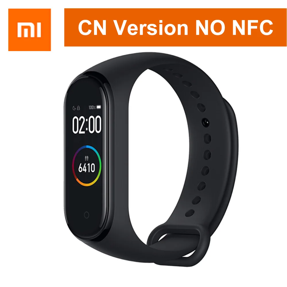 CN Version Xiaomi mi 4 смарт-браслет AMOLED цветной сенсорный экран Bluetooth 5,0 монитор сердечного ритма фитнес 50 м плавание mi ng водонепроницаемый - Цвет: CN Version
