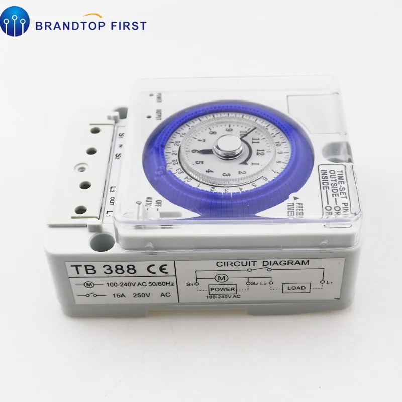 15-минутный механический таймер TB-388 15A 250V 24-часовой | Обустройство дома