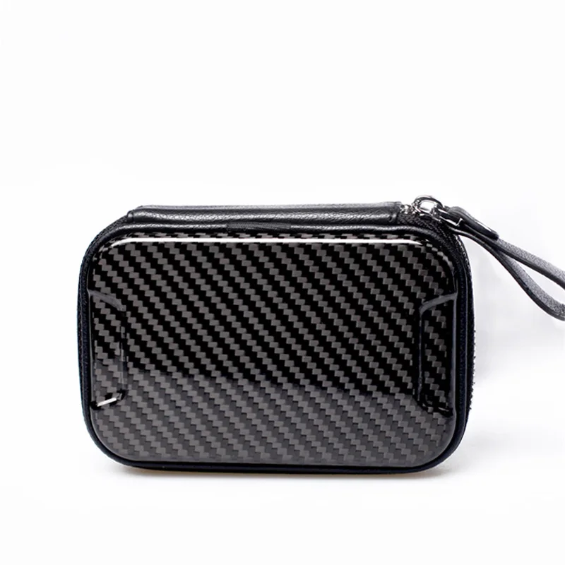 Модный многофункциональный чехол кошелек из углеродного волокна для банковских