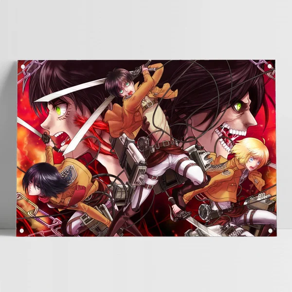 

Attack on Titan Manga Poster Cool Anime Tin Sign Bar Pub Home Metal Poster Wall Art Decor Poster 8"X12" 12"X16" p2595