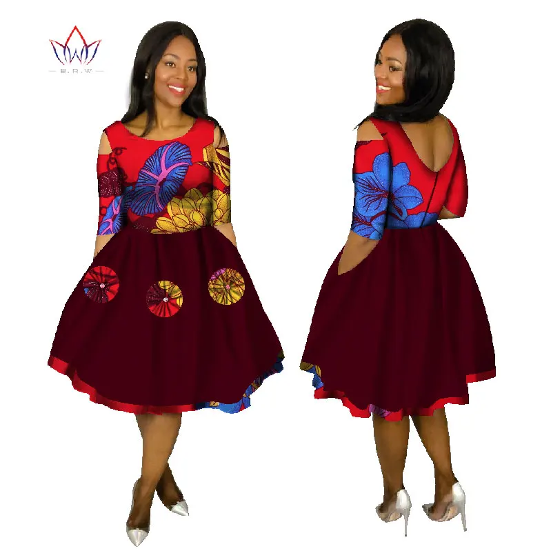 Летние платья плюс Размеры Для женщин модное платье 6XL Vestidos De Festa Longo одежда с круглым вырезом африка печати одежда brw WY1503 - Цвет: 24