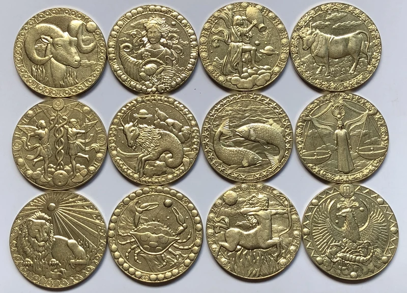 12 знаков зодиака копия монет|Безвалютные монеты| |