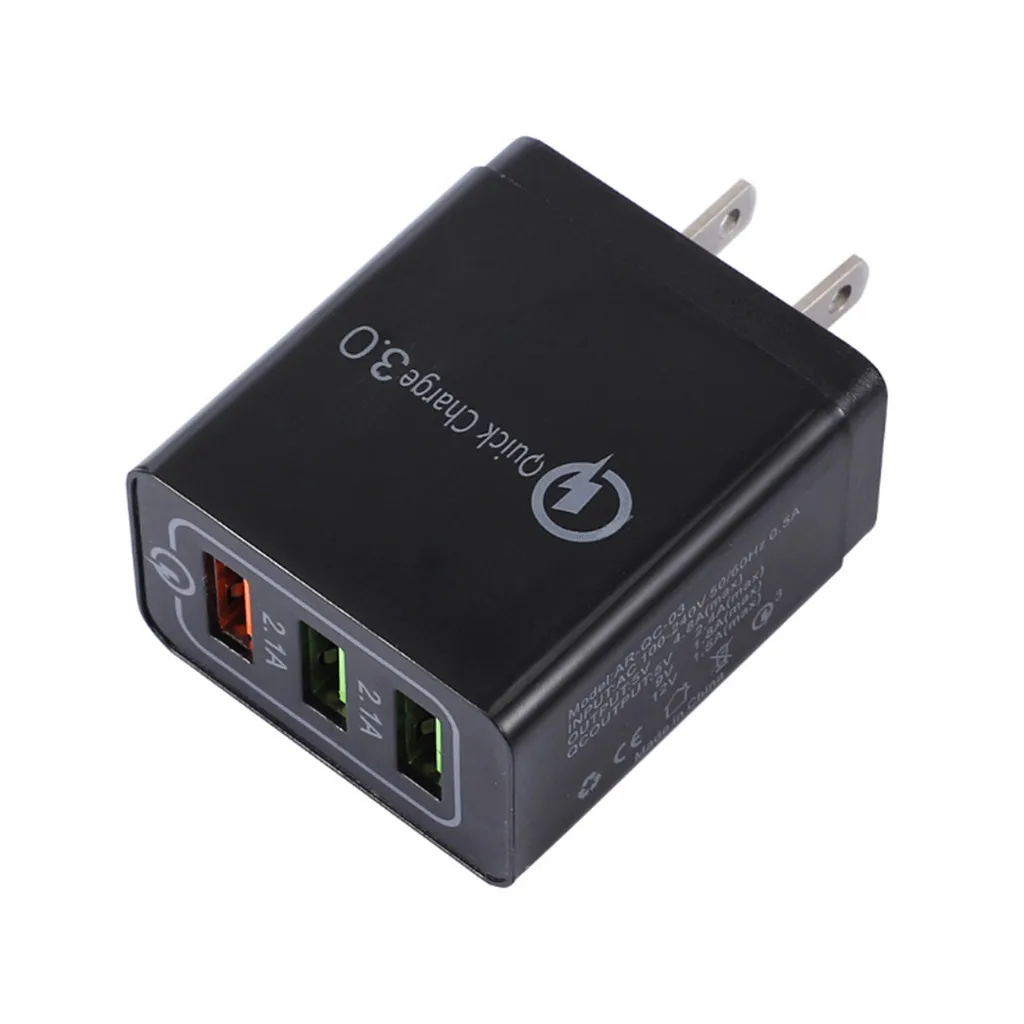 Зарядное устройство с 3 usb-портами Быстрая быстрая зарядка Qc 3,0 usb-хаб стены Зарядное устройство 2.1a Мощность адаптер Us/Eu Сетевое Зарядное устройство-адаптер для телефона