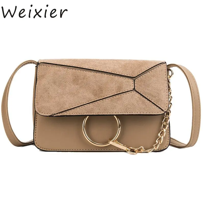 WEIXIRT 2019 новая Декоративная Сумка на одно плечо с кольцом стильная матовая женская