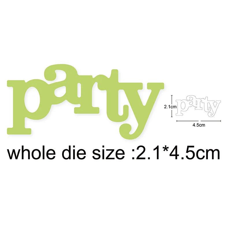 

Christmas Party Letter Metal Cutting Dies Stencils dies for DIY Scrapbooking dies Decorative Embossing die cut Paper Card Making