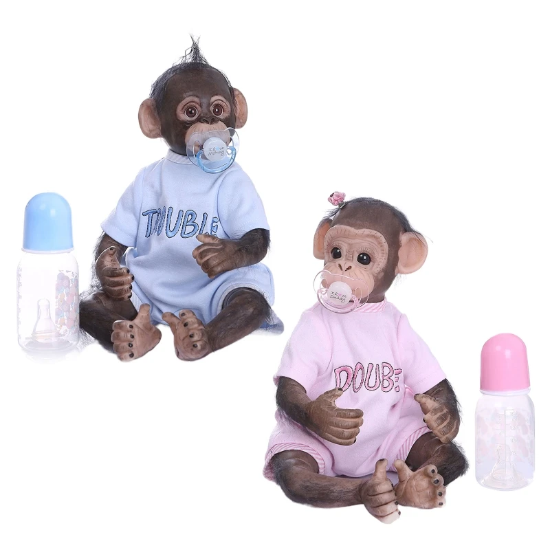 

15.8 inch 40 cm Reborn Baby Dolls Lovely Monkey Doll Soft Silicone Realistic Toy 203E