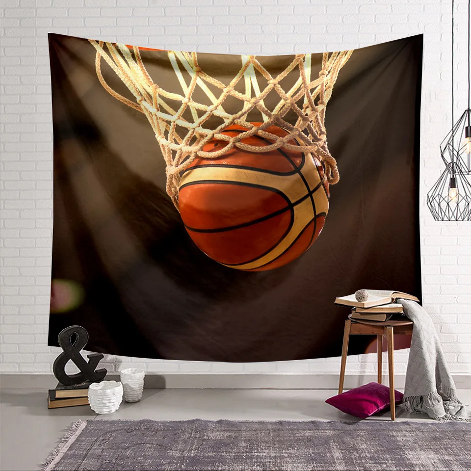 

Basketball Tapestries Home Decorative Wall Hanging Decor For Living Room Bedroom Boy Room Nordic Tapestry Wall Blanket 95x73cm