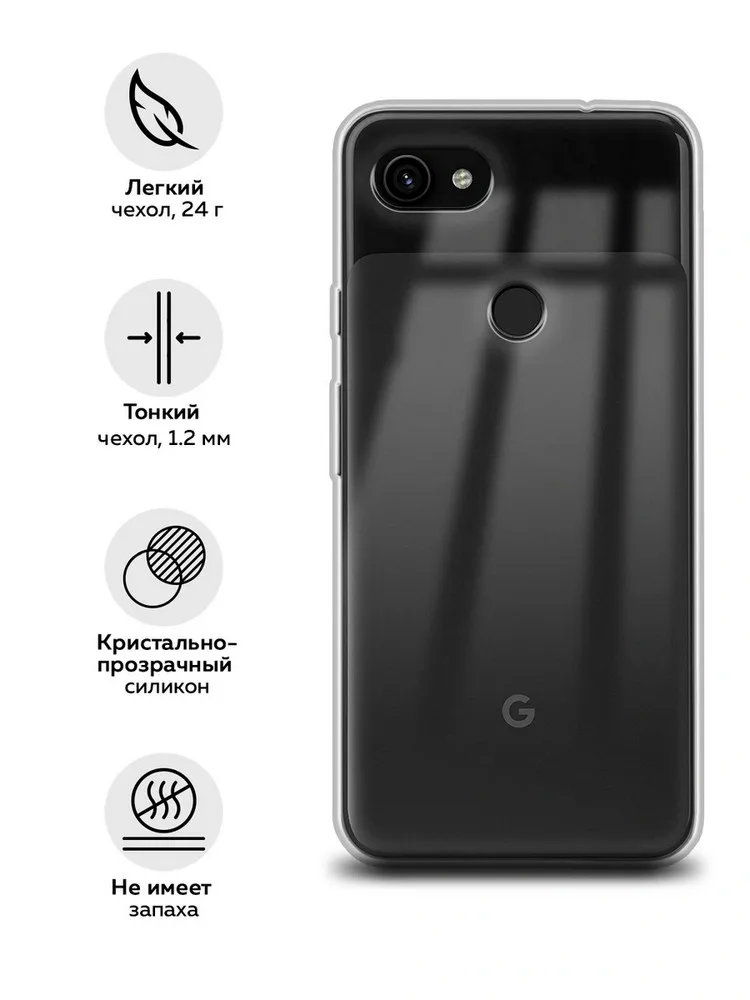 Силиконовый прозрачный чехол для Google Pixel 3a защитный тонкий мягкий чехол-накладка
