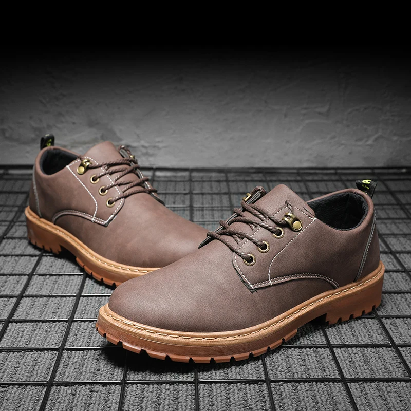 Осенний британский стиль обувь на плоской подошве мужская модная классическая