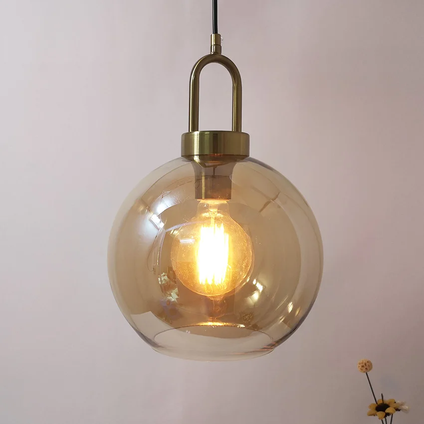 Nordic освещение современный подвесной светильник золотой гладить прозрачное