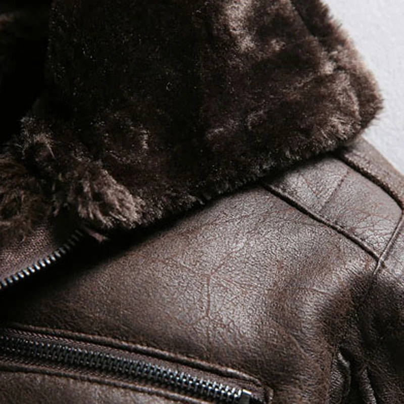 Air Force Мужские пальто с искусственным мехом зимняя теплая одежда Shearling Брендовые