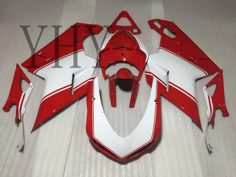 

Red White ABS injection molding motorcycle fairing For DUCATI 848 1098 1198 2007-2011 complete motorcycle bodywork cover kit