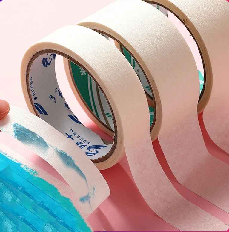 GH Маскировочная лента сморщенная бумажная защитная для окрашивания автомобиля