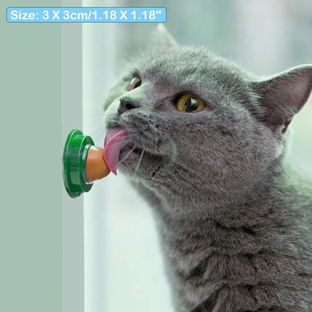 

Healthy Cat Snacks Catnip Sugar Candy Licking Nutrition Gel Energy Ball Toy for Cats Kittens Increase Drinking Water Help Tool