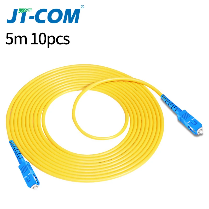 10 шт. 3 м SC-SC волоконно-оптический патч-корд SC/UPC SM SX 2,0mm 9/125um FTTH волоконно-оптических кабелей одномодовый оптический перемычка косичка - Цвет: 5m 10pcs