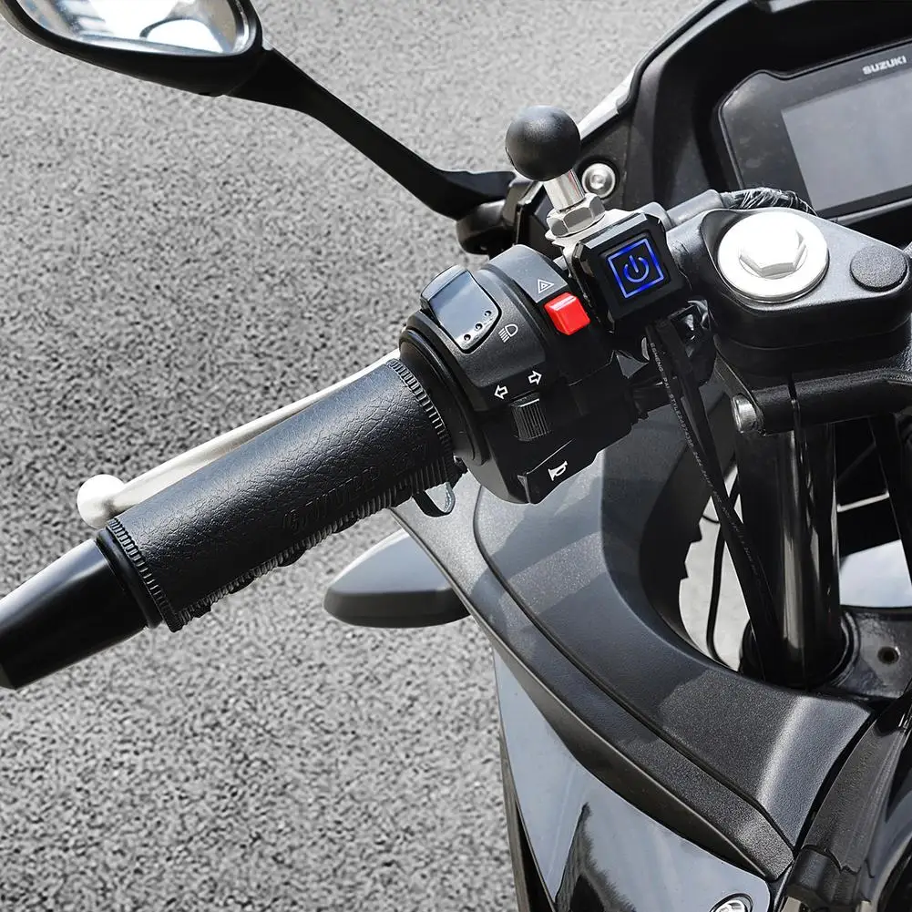 

12V Motorcycle Electric Heated Grip Covers Quick Loading And Unloading Velcros Heating Handlebar Cover Waterproof Winter Warm