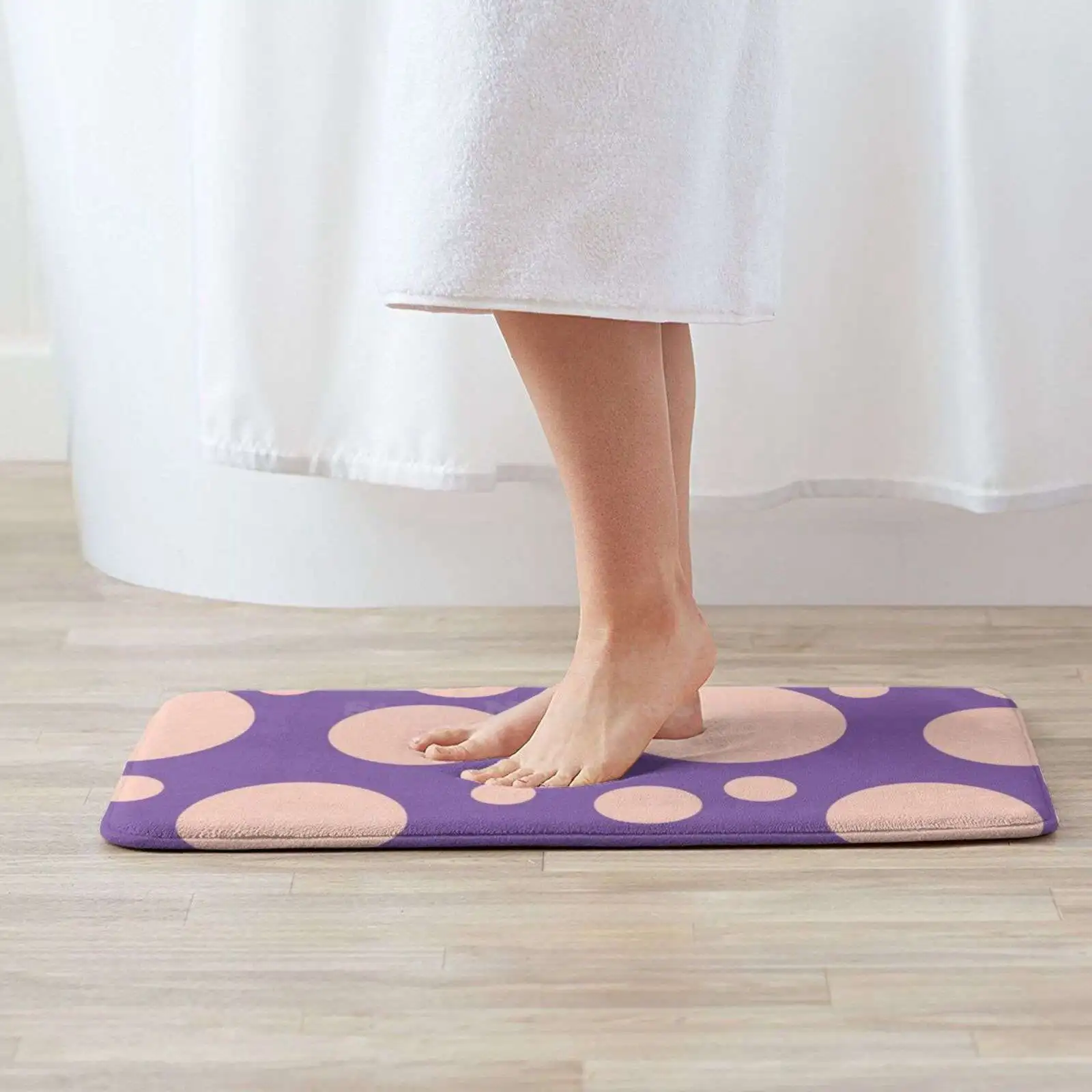 Фиолетовый/персиковый мягкий коврик с пузырьками домашний для двери рандомный