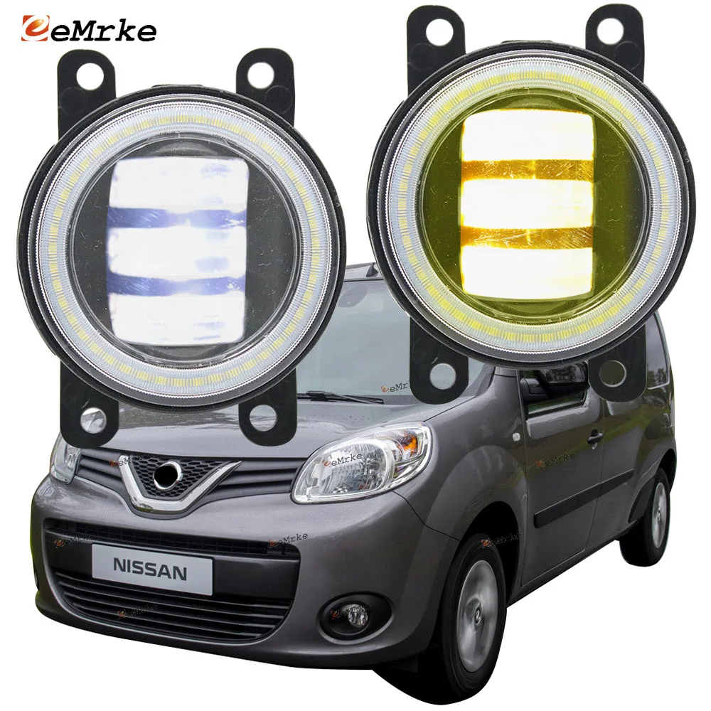 

2x Led Angel Eye DRL for Nissan Nv250 L1 L2 2019 2020 Kangoo X-track 2014 2015 LED Fog Lights Lamp Lens Daytime Running Light