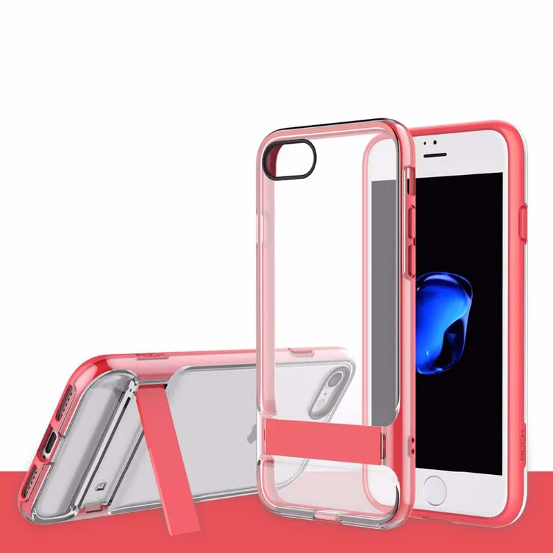 Чехол Rock для iPhone 7, 7 Plus, серия Royce, с подставкой, TPU+ PC, прозрачный чехол для телефона, для iPhone 7 Plus, чехол для телефона, роскошный