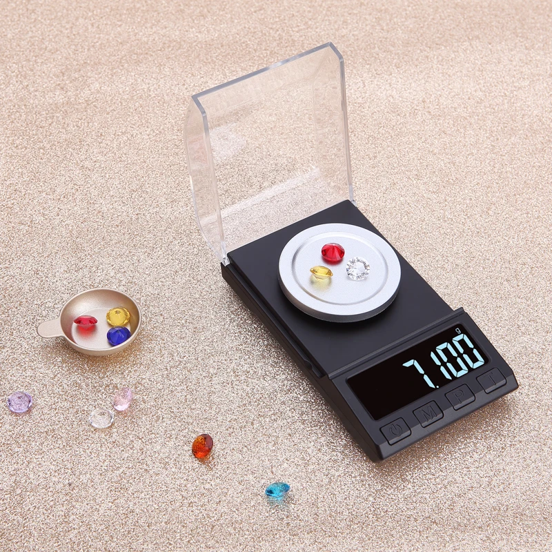 Digital Milligram Scale High Precision 0.001g Pocket Jewelry Gold Lab Carat Weigh Scales with Calibration Weights Tweezers | Инструменты