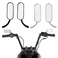 motorcycle left right mini oval mirror 8mm10mm black mirrors for harley touring electra glide dyna fatboy softail sportster