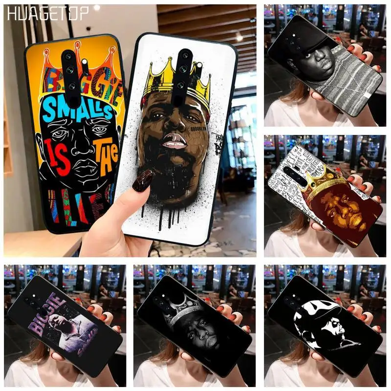 

HUAGETOP Notorious BIG Biggie Silicone Black Phone Case for Redmi Note 9 8 8T 8A 7 6 6A Go Pro Max Redmi 9 K20