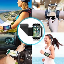 Outdoor 180° Mobile Phone Running Phone Bag Wristband Belt Jogging Cycling Gym Arm Band Holder Wrist Strap Bracket Stand Support