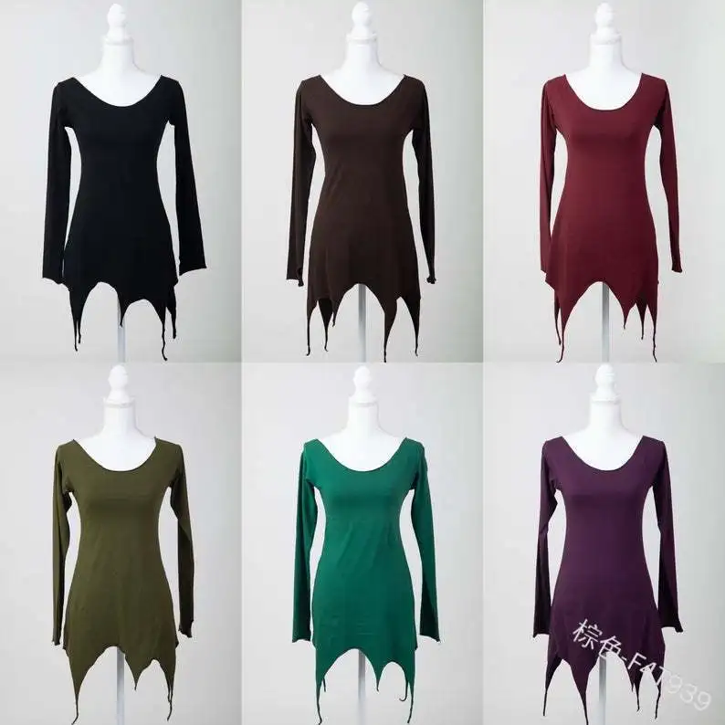 Женский винтажный облегающий костюм эльфа в средневековом стиле на Хэллоуин