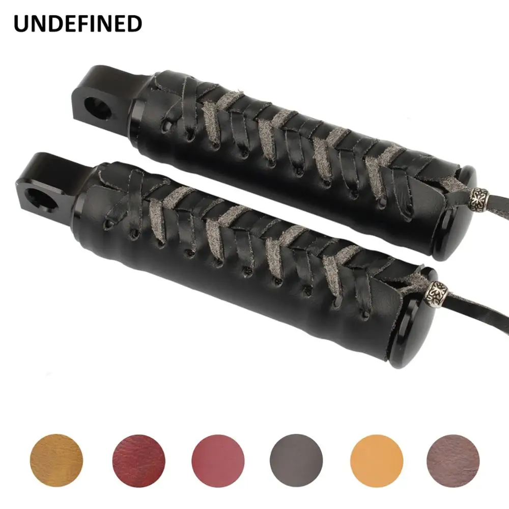 Кожаные Мотоциклетные колышки для ног винтажные Чехлы педалей с подножкой