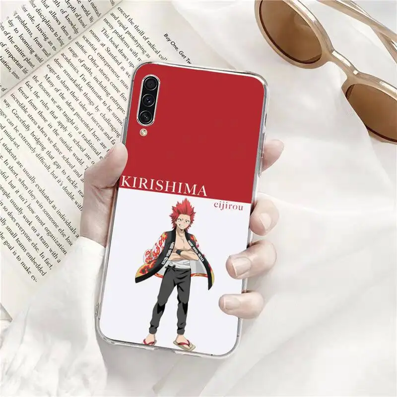 

New My hero academia Kirishima Phone Case Transparent Samsung A71 S9 10 20 HUAWEI p30 40 honor 10i 8x xiaomi note 8 Pro 10t 11