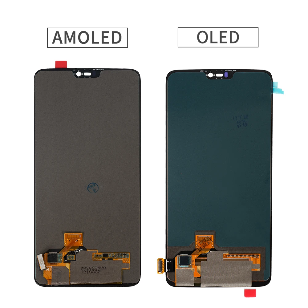 ЖК дисплей AMOLED для Oneplus 6 28 дюйма дигитайзер сенсорного экрана сменный One Plus 1 +