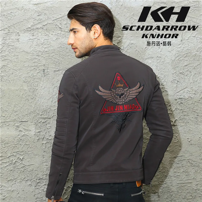 

Autumn and winter men's leather clothes New Retro Leather Jacket trend high quality men's PU coat European and American nostalgi