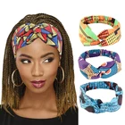 Повязка для волос эластичная с Африканским принтом, хлопковая широкая повязка для волос для салона, аксессуар для волос