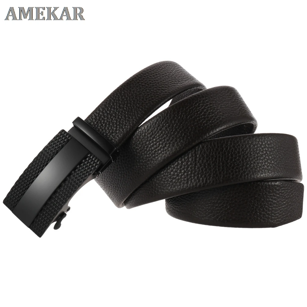 

High quality men belt leather belt men automatic buckle male Fashion designer jeans chain stretch luxury brand