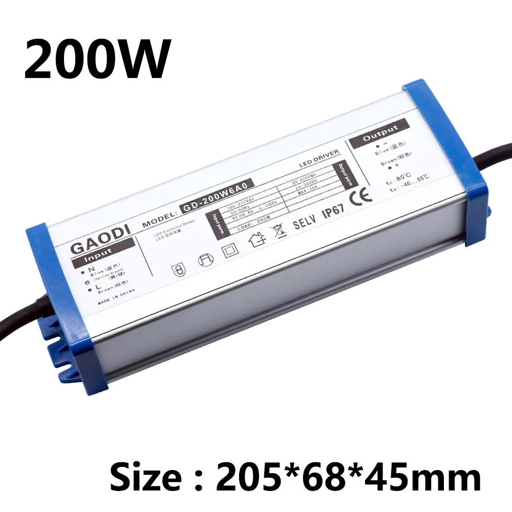 100W 150W 200W Светодиодный драйвер Водонепроницаемый светодиодный Питание