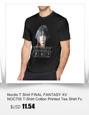 Final Fantasy/футболка с изображением персонажей из мультфильма Final Fantasy; хлопковая Футболка с изображением молнии