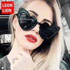 Женские солнцезащитные очки LeonLion Love Heart, Винтажные Солнцезащитные очки с металлическими петлями в стиле ретро, солнцезащитные очки для женщин