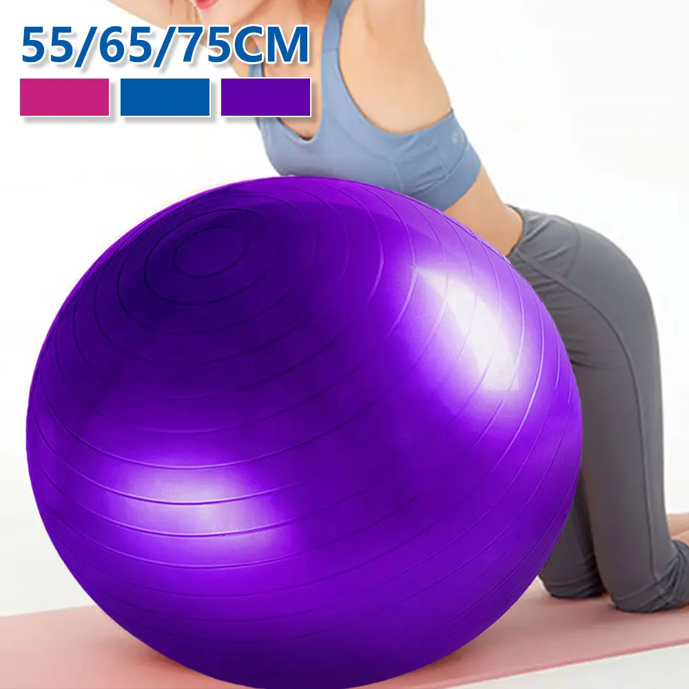 

Взрывозащищенный мяч против давления диаметром 75 см для йоги, гимнастики, пилатеса, йоги, Балансирующий мяч для спортзала, домашних трениро...