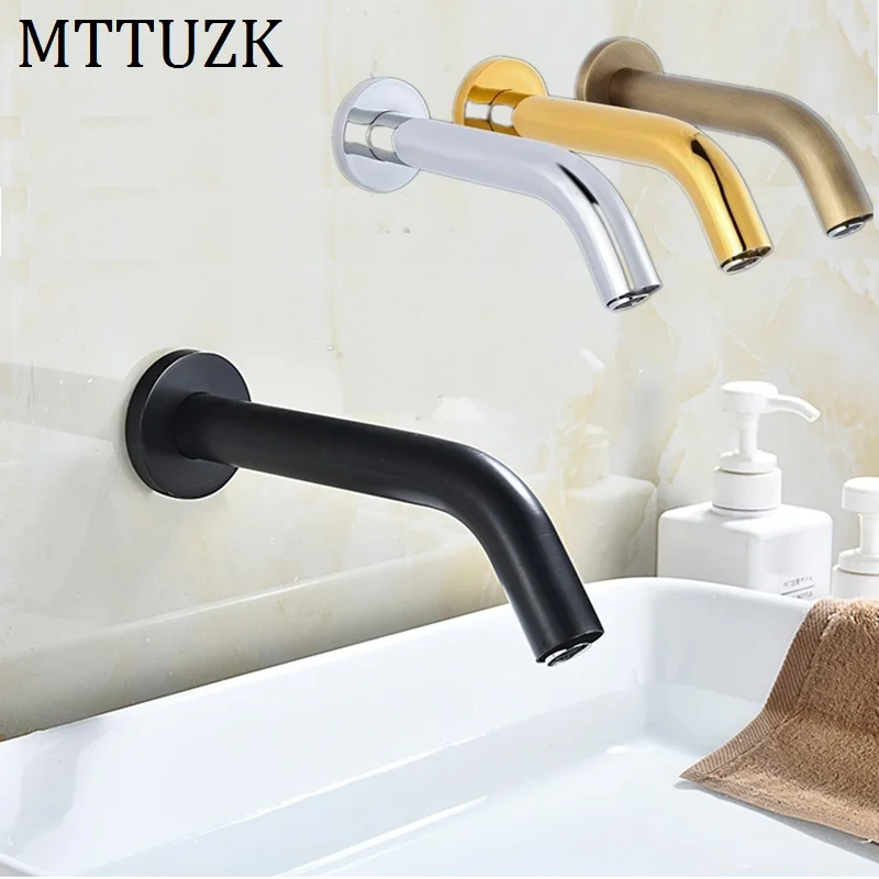 MTTUZK ORB/Gold/Chrome/антикварный настенный кран из нержавеющей стали с автоматическим