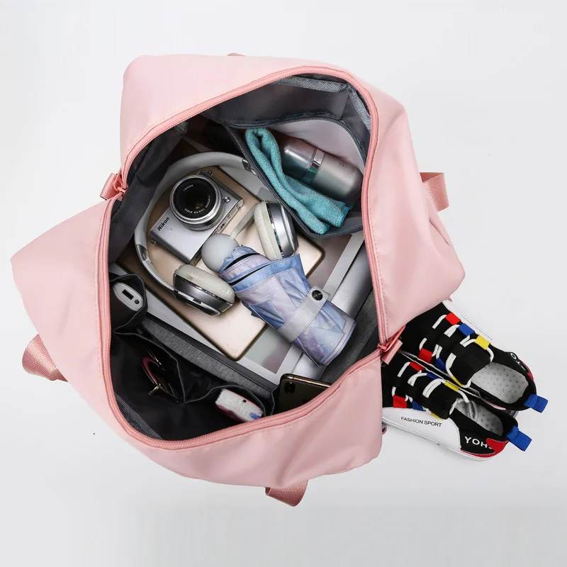 Large Capacity Waterproof Oxford Travel Bag Unisex Zipper Fitness Gym Yoga Storage Handbag Shoulder Messenger Bag Duffle Luggage