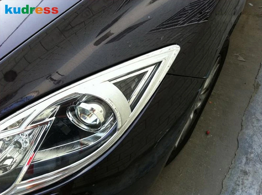 Для MAZDA 6 M6 MK2 2009 2010 2011 2012 ABS хромированная головной светильник абажур для лампы с