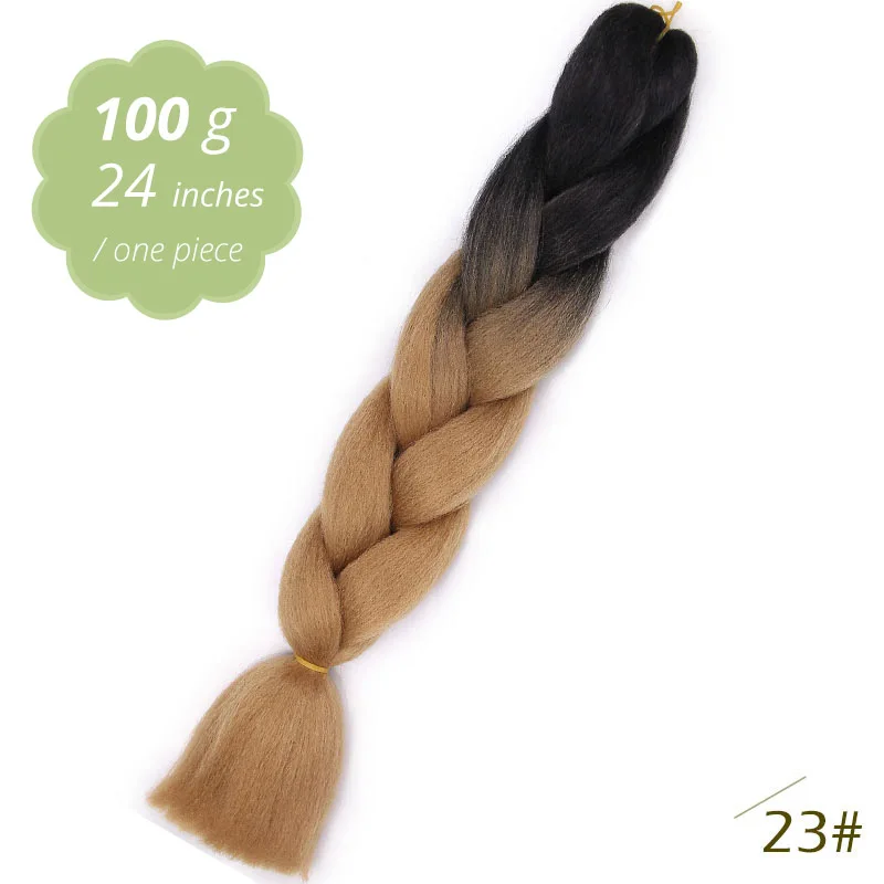 #26 AISI BEAUTY, Синтетические длинные Омбре косички, огромные косички, вязанные, Kanekal, волосы для наращивания, радужные косички, волосы, розовый, блонд - Цвет: #26