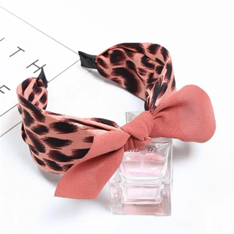 Ободок с леопардовым принтом Для женщин широкий животных повязка для головы