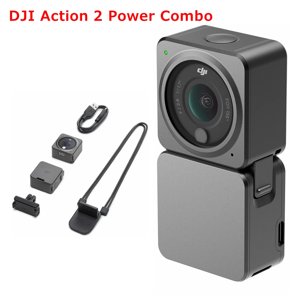 Оригинальная Спортивная камера DJI Action 2 Power Combo с двойным экраном 4K 120fps 155 ° супер