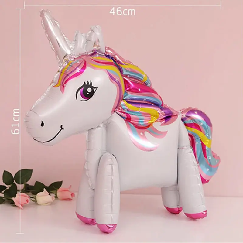 style 2 1 шт., фольгированные воздушные шары-единороги, розовые, гигантские, радужные, единороги, баллоны, украшения для дня рождения, детские товары для шоу, воздушные балоны - Цвет: style 2