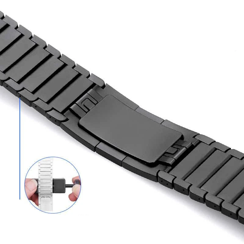 Браслет со звеньями для apple watch band 42 мм 38 мм apple watch 4 iwatch belt 44 мм 40 мм 3 2 1 металлический ремешок из нержавеющей стали