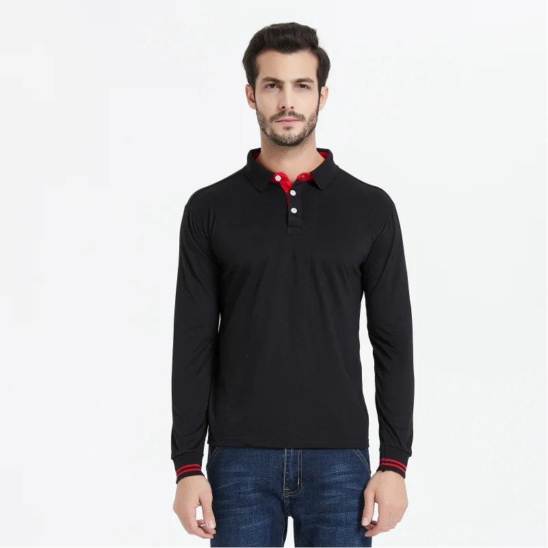 Рубашка-поло с длинными рукавами рубашка-поло вышивкой логотипа на заказ защитой