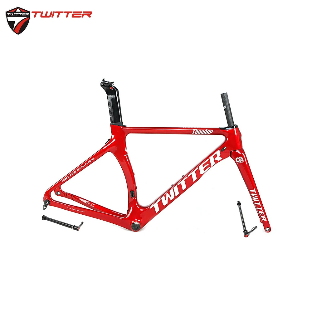 Карбоновая рама для дорожного велосипеда Twitter Thunder 700C подседельный штырь вилка