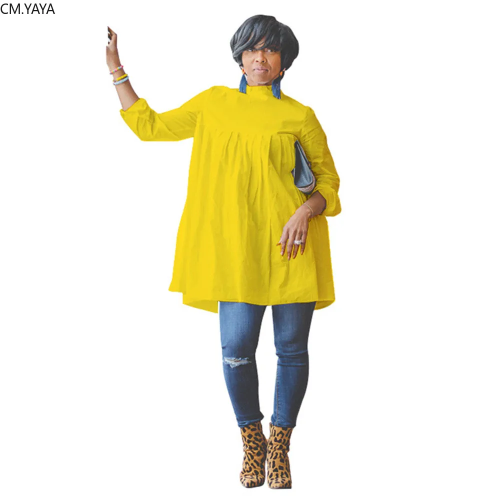 Осенняя женская обувь с длинным рукавом Свободная блузка высокой горловиной