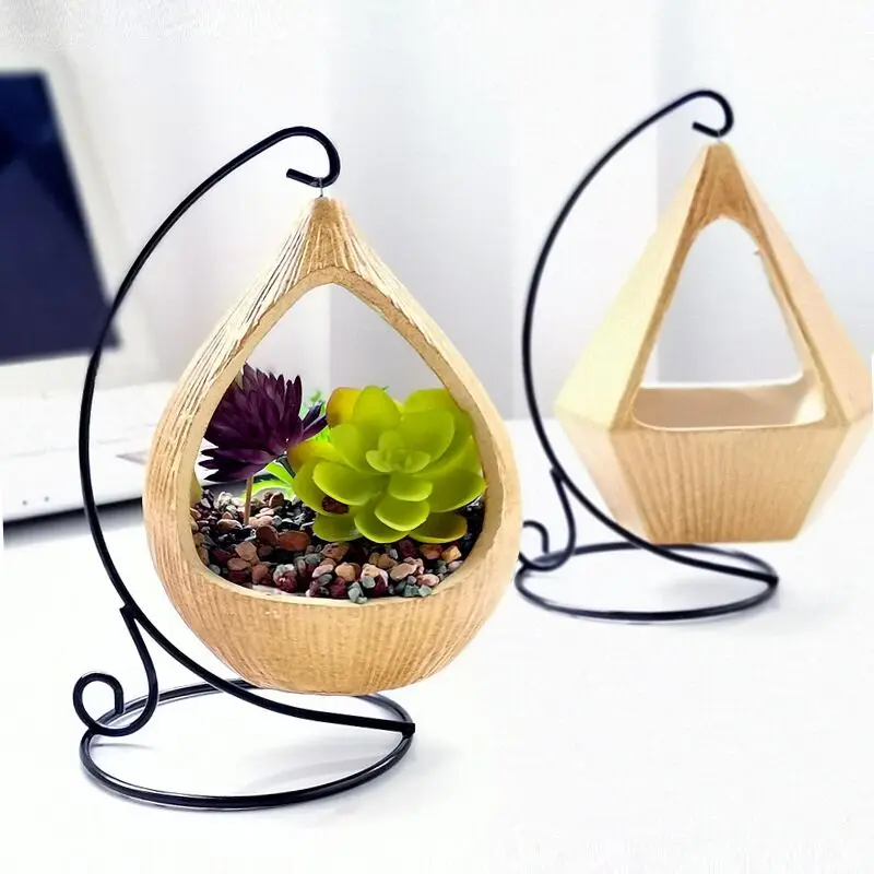 

Hand Made Wicker Rattan Flower Green Planter Hanging Container Wall Plant Basket For Garden lb92